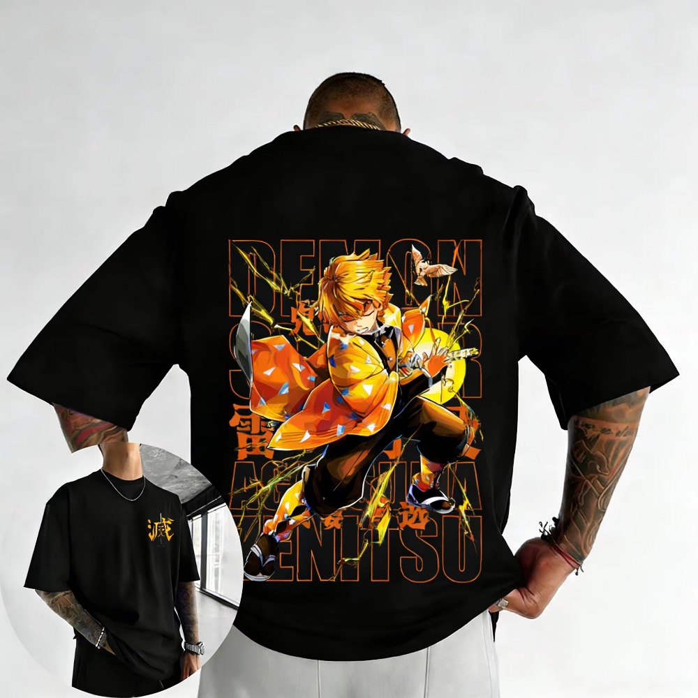 Street Fashion Japan - เสื้อยืดลายอนิเมะดาบพิฆาตอสูรไซส์ใหญ่สำหรับฤดูร้อน ผู้ชาย ผู้หญิง เสื้อยืดลำลองสำหรับครอบครัว แฟชั่นสไตล์ฮาราจูกุ เสื้อผ้าแนวสตรีท