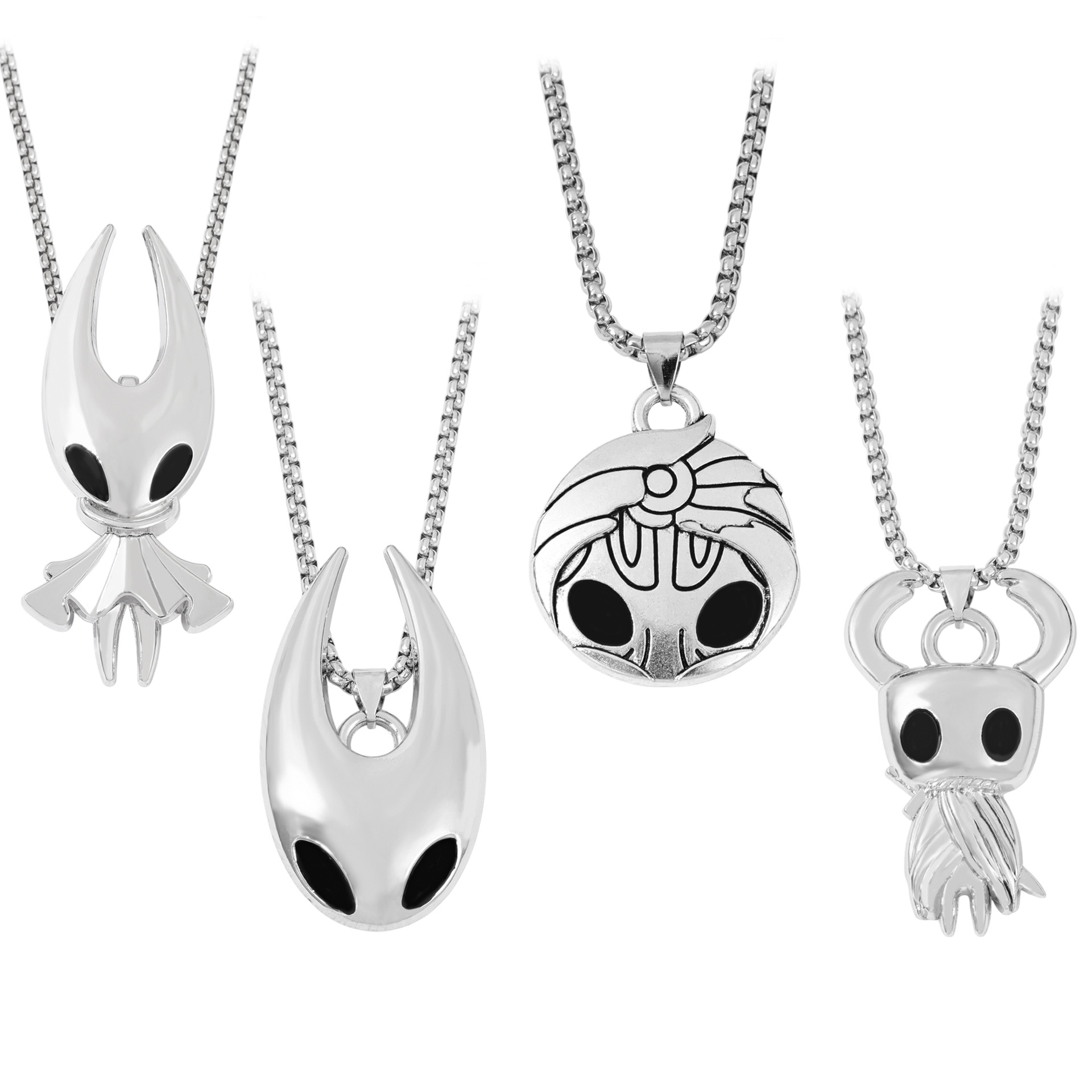 Street Fashion Necklace - เครื่องประดับแฟชั่นสำหรับเกมเมอร์, สร้อยคอธีม Hollow Knight, สร้อยคอฮิปฮอปยอดนิยมจากเกม Silk