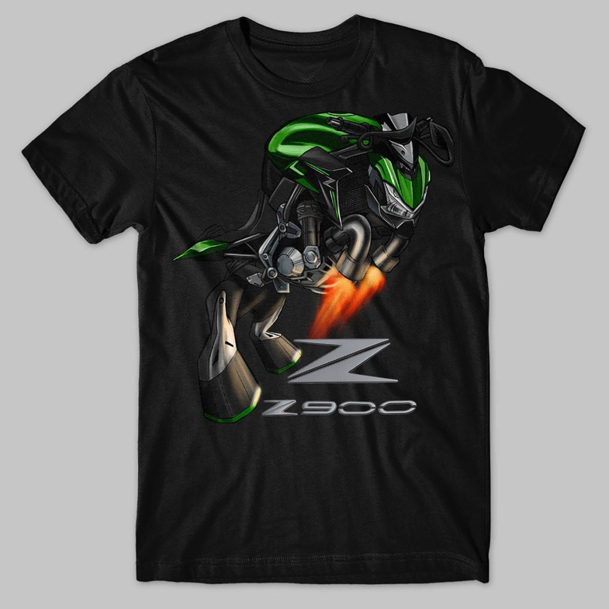 Street Fashion Japan - คลาสสิกรถจักรยานยนต์ญี่ปุ่น Z900 Bull แรงบันดาลใจเสื้อยืด 100% Cotton