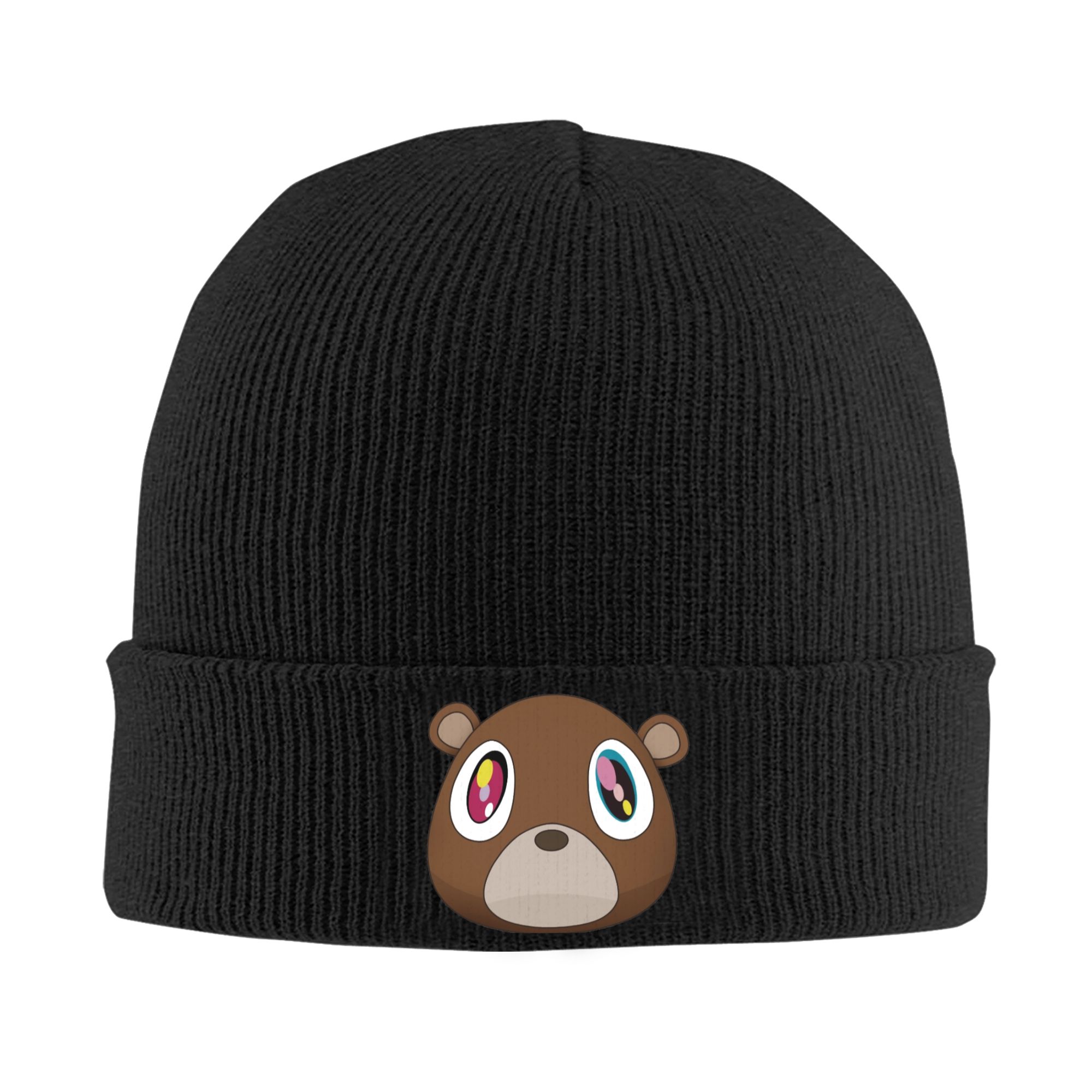 Street Fashion Loverboy Hat - หมวกแร็ปเปอร์ลายหมีสำหรับรับปริญญา หมวกบีนนี่ฤดูใบไม้ร่วงและฤดูหนาว หมวกกันหนาวสไตล์ Kanye West สำหรับผู้ชายและผู้หญิง