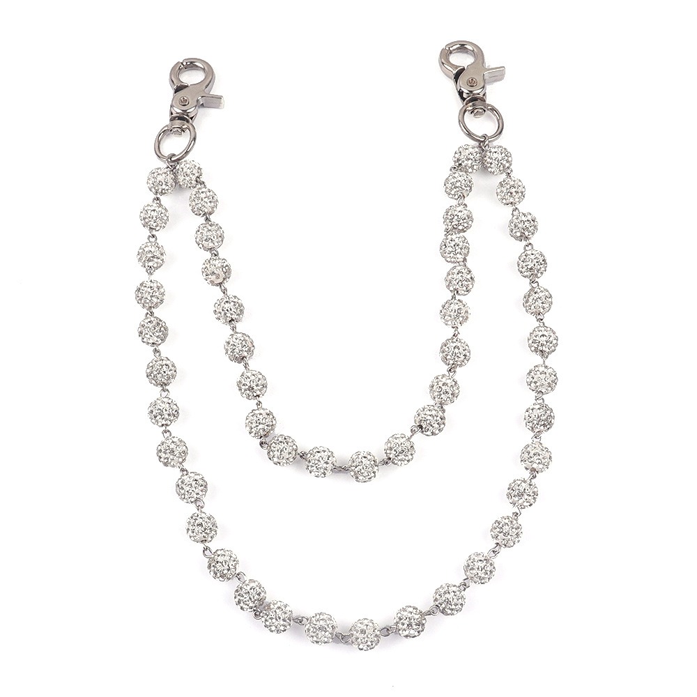 Street Fashion Necklace - Harajuku Street Hip Hop กางเกง Rhinestone