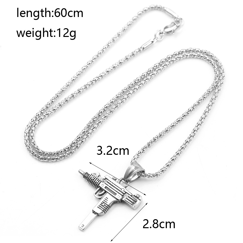 จี้สร้อยคอรูปปืนอูซี่สไตล์พังก - Street Fashion Necklace บทวิจารณ์และราคา