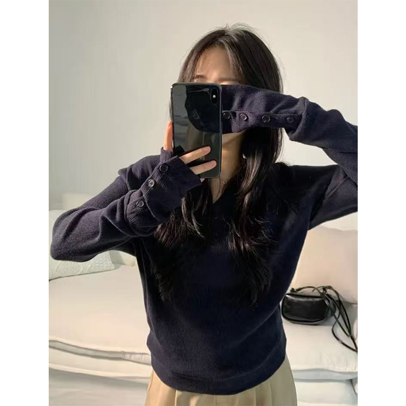 เสื้อสเวตเตอร์สตรีทแวร์สีเทา M - Street Fashion In Korea บทวิจารณ์และราคา