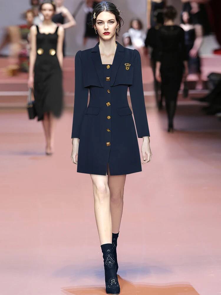 ชุดเดรสสั้นติดกระดุมสไตล์วินเท - Street Fashion Runway บทวิจารณ์และราคา