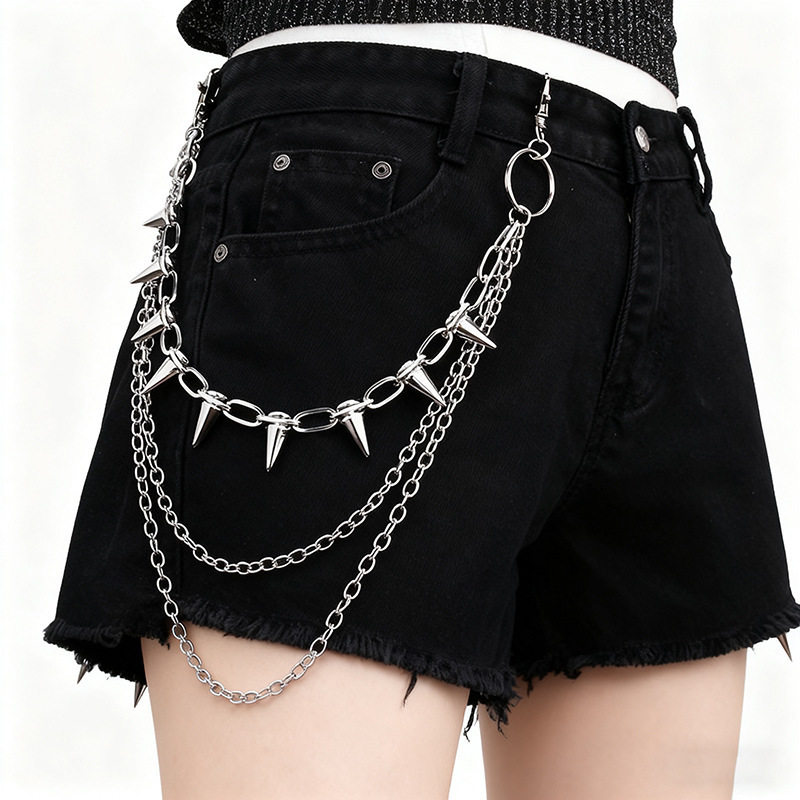 โซ่คาดเอวสไตล์ฮิปฮอป พังก์ร็อก - Street Fashion Necklace บทวิจารณ์และราคา