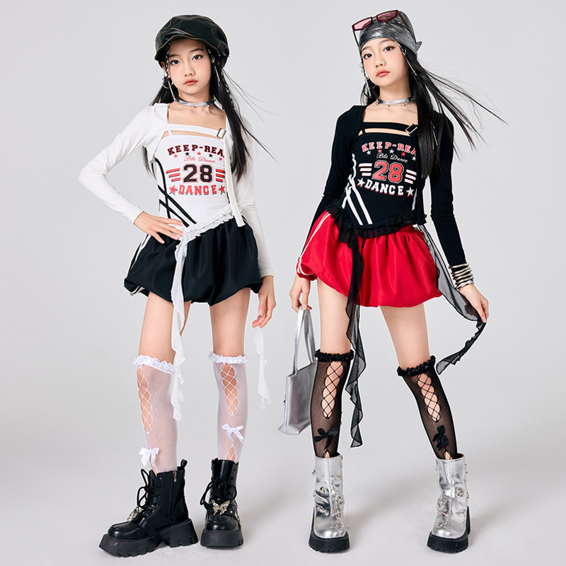สาวใหม่ K-Pop แจ๊สชุดเวทีสีดํา - Street Fashion Outfit Girl บทวิจารณ์และราคา