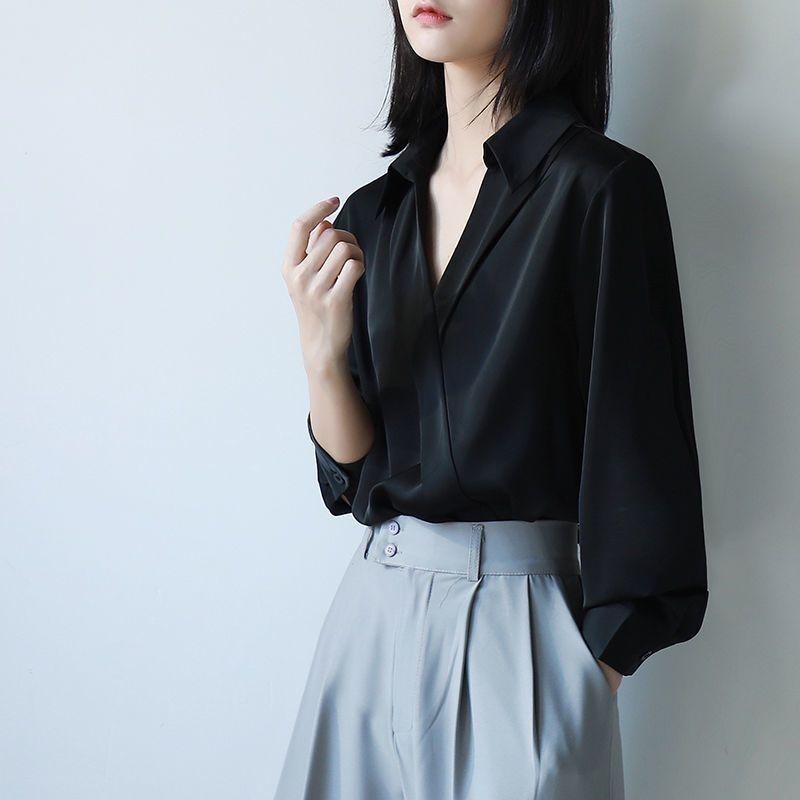 Gidyq เสื้อชีฟองสีดำสำหรับผู้ห - Street Fashion In Korea บทวิจารณ์และราคา