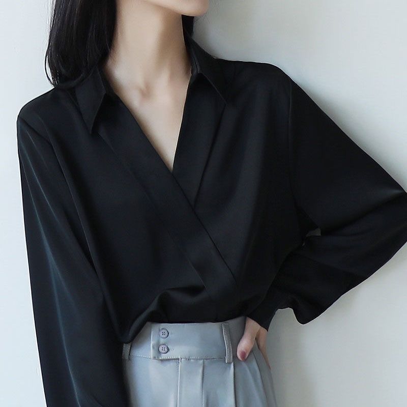 Gidyq เสื้อชีฟองสีดำสำหรับผู้ห - Street Fashion In Korea บทวิจารณ์และราคา