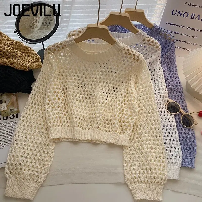 Hollow Out ถัก Crop Top ผู้หญิ - Street Fashion In Korea บทวิจารณ์และราคา
