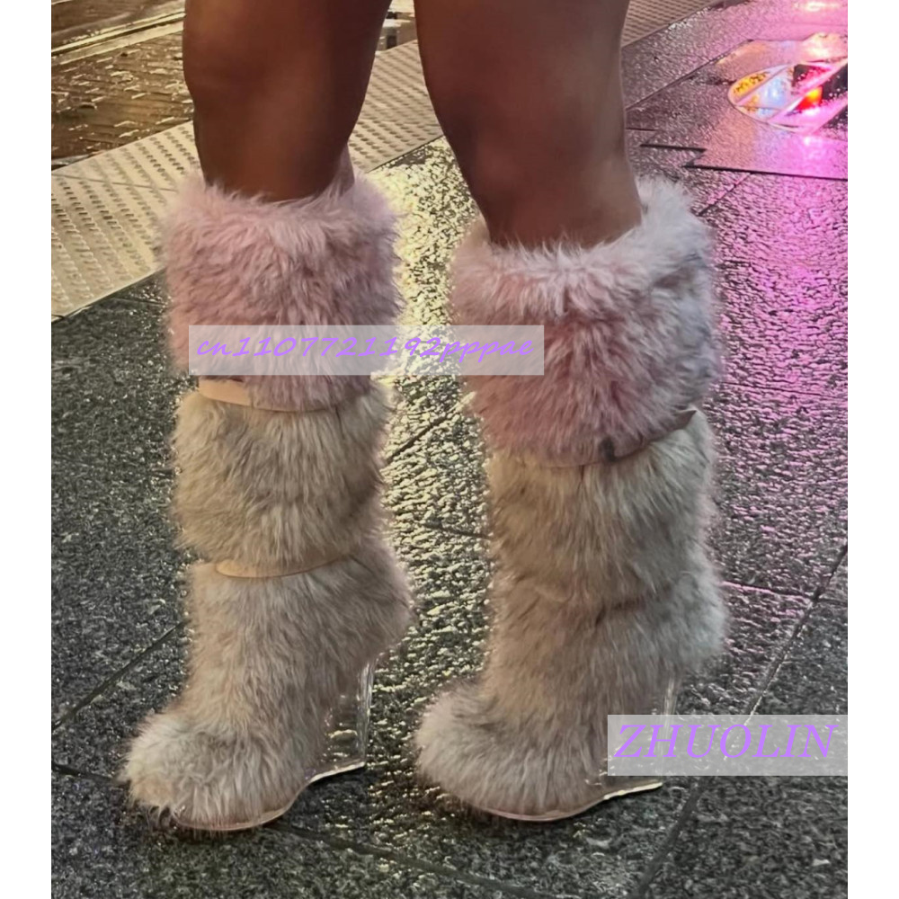 รองเท้าบูทส้นเตารีดแบบโปร่งใสแ - Street Fashion Runway บทวิจารณ์และราคา