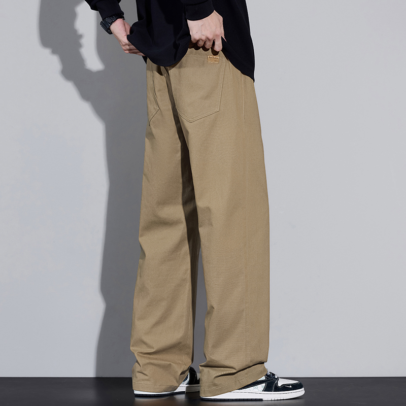กางเกงขายาวทรงหลวมผ้าฝ้าย 100% - Street Fashion In Korea บทวิจารณ์และราคา