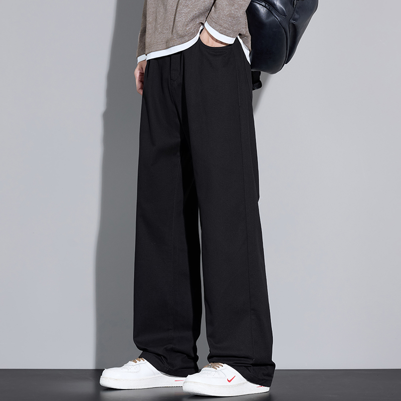 กางเกงขายาวทรงหลวมผ้าฝ้าย 100% - Street Fashion In Korea บทวิจารณ์และราคา