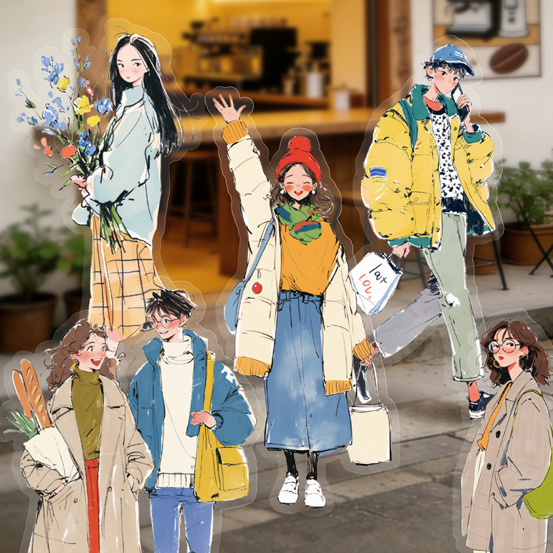 สติกเกอร์ธีมชุดแฟชั่นสาวๆ 20 ช - Street Fashion Outfit Girl บทวิจารณ์และราคา