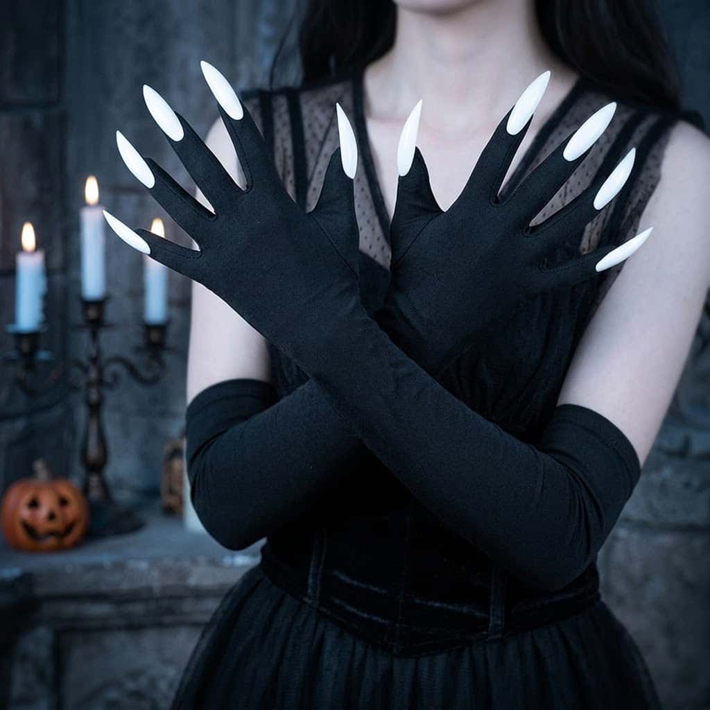2026 ถุงมือยาวสไตล์กอธิค Y2K ล - Street Fashion Outfit Girl บทวิจารณ์และราคา