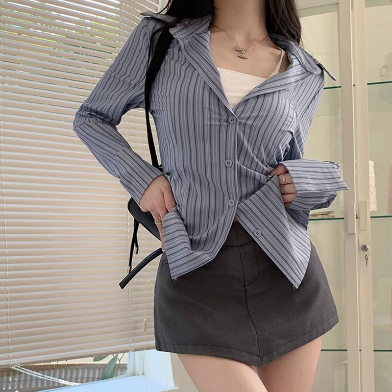 Y2kลายเสื้อผู้หญิงแขนยาวออกแบบ - Street Fashion In Korea บทวิจารณ์และราคา