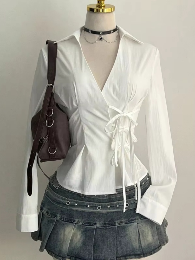 เสื้อแฟชั่นแขนยาวทรงเข้ารูปสำห - Street Fashion Necklace บทวิจารณ์และราคา