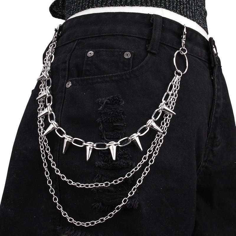 โซ่คาดเอวสไตล์ฮิปฮอป พังก์ร็อก - Street Fashion Necklace บทวิจารณ์และราคา
