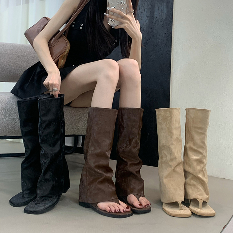 รองเท้าบูทผู้หญิงแบบโปร่ง ปลาย - Street Fashion In Korea บทวิจารณ์และราคา