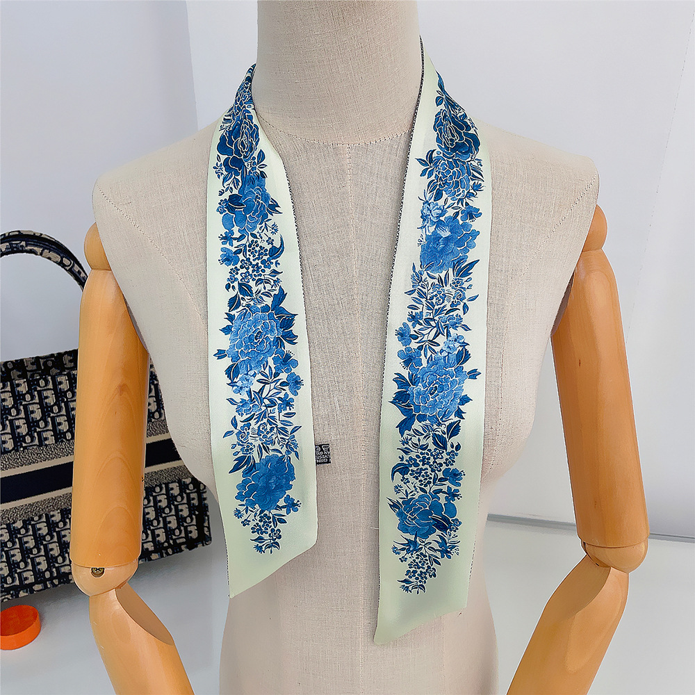 ผ้าพันคอไหมพิมพ์ลายดอกกุหลาบสไ - French Street Fashion บทวิจารณ์และราคา